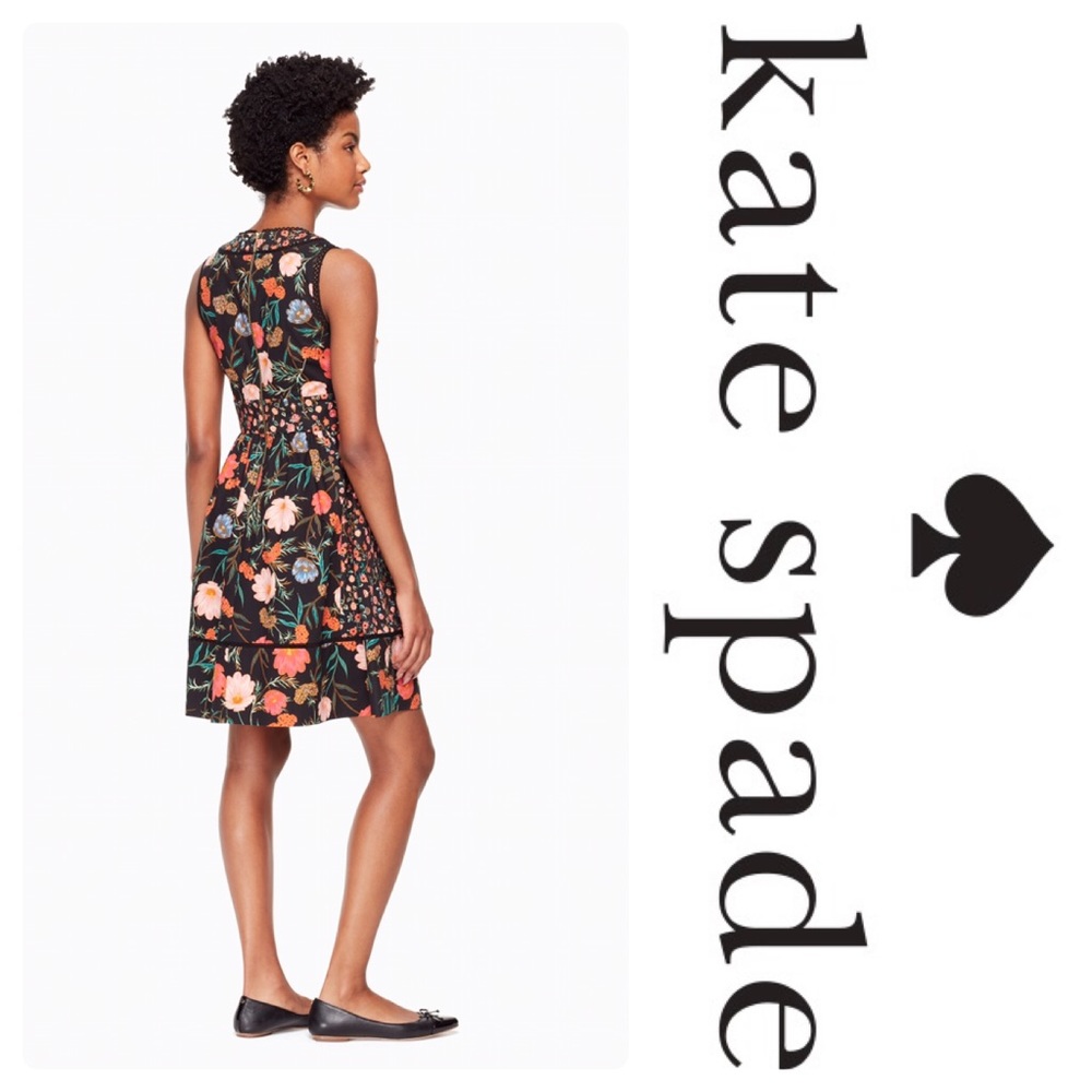 New Kate Spade♠️ Mixed Blossom Fit-and-Flare Dress - Picture 5 of 7